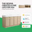 60" Freestanding  Bathroom Vanity Set with 2 Resin Tops