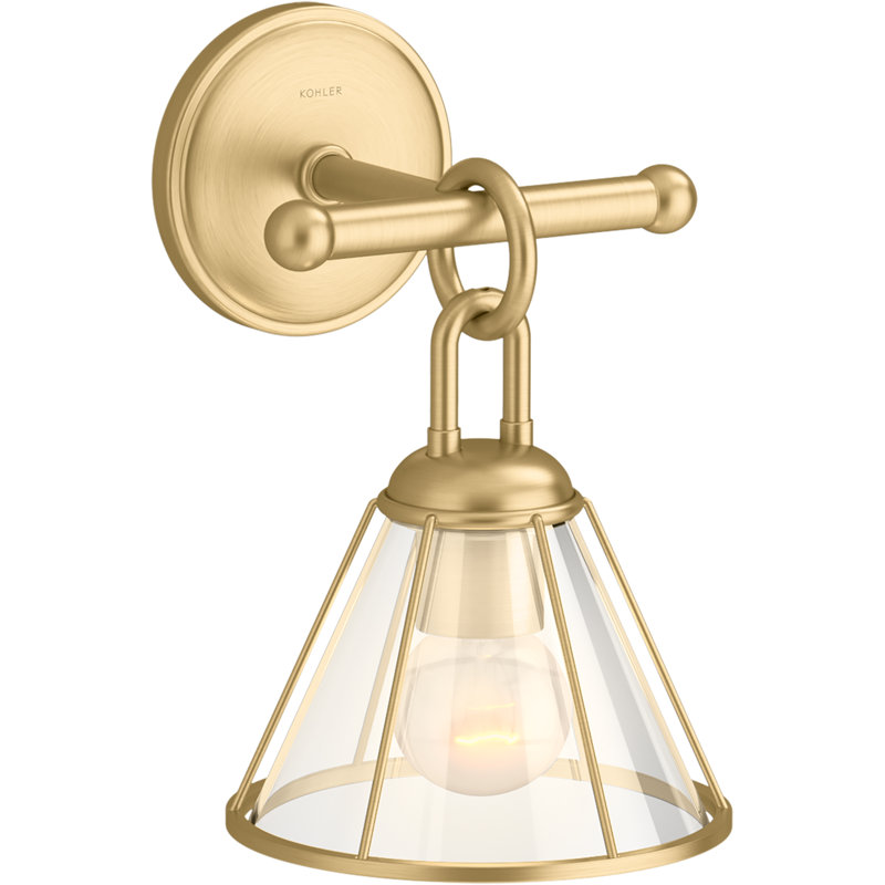 Terret 11-In One-Light Sconce, Brushed Moderne Brass