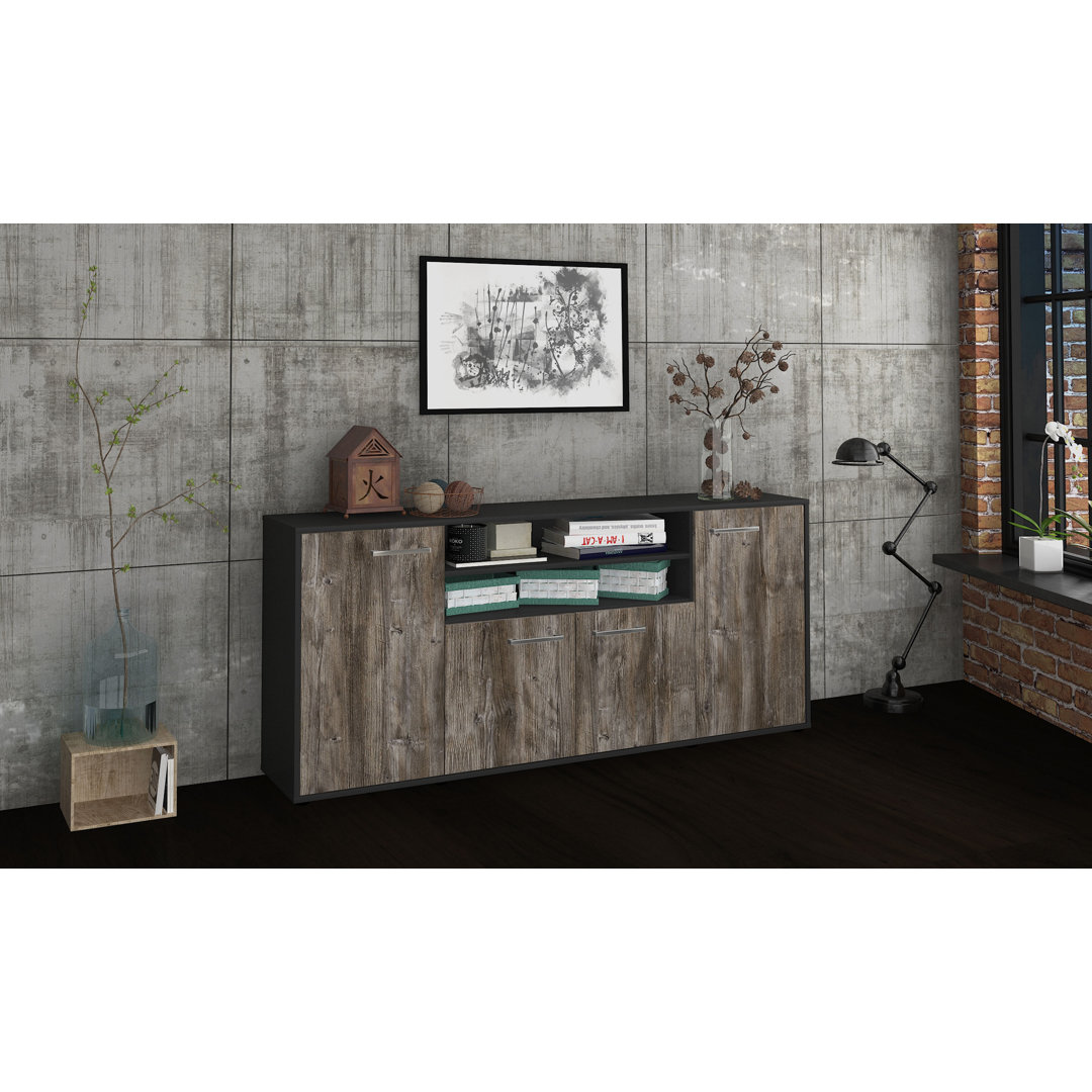 Sideboard Lenchen - Freistehend/Metallgriffe - Design: Farb-Dekor