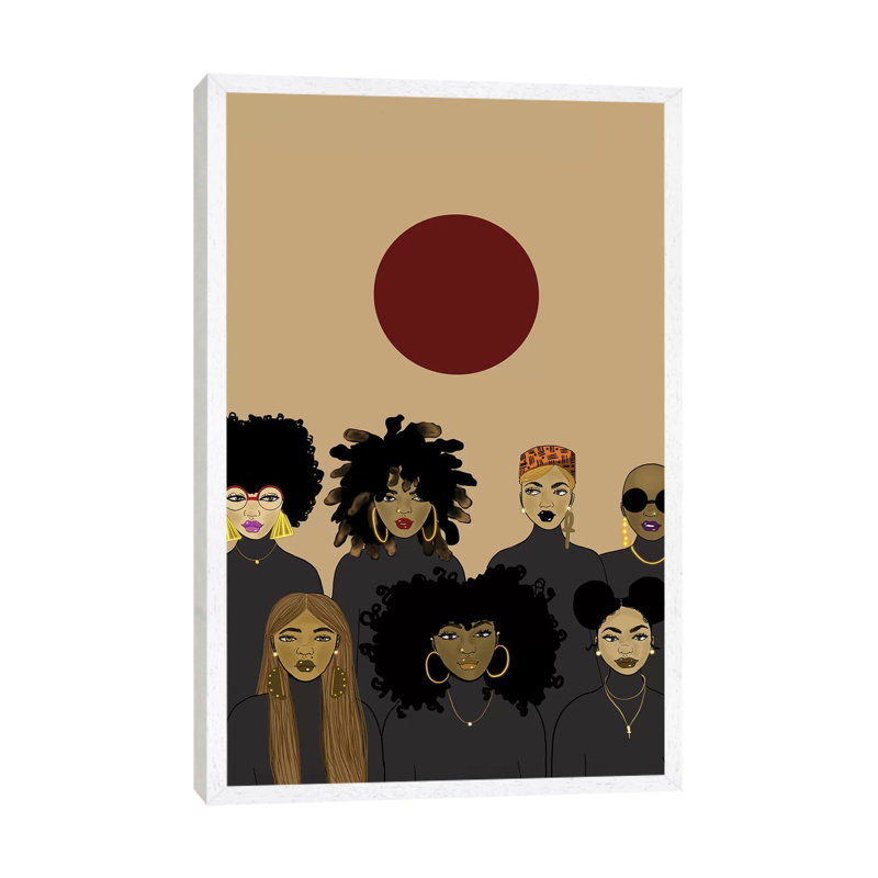 Le' Sisterhood - Print on Canvas, 101.6 cm H x 66.04 cm W, White Framed