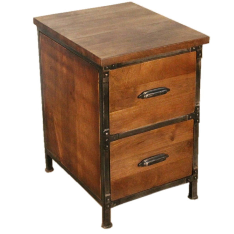 Yerby 18'' Wide 2 -Drawer Solid Wood File Cabinet