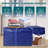 8 Pack 24 Gal Large Moving Bags With Zipper And Carry Handles, Reusable Storage Totes For Clothes, Dark Blue