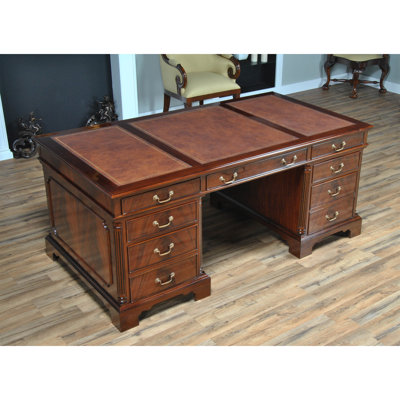 Ceballos Solid Wood Base Executive Desk