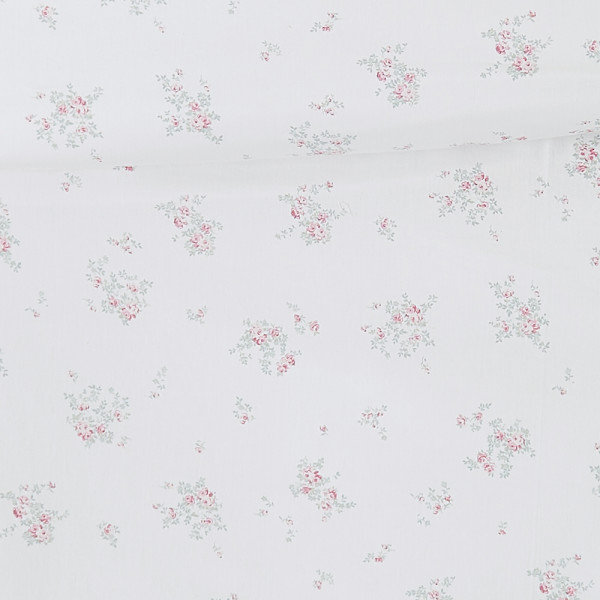 Rosebury Cotton Sateen Floral Duvet Cover, Full Duvet Cover + 2 Standard Shams
