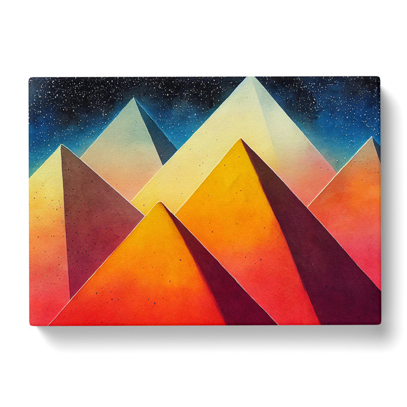 Pyramids In Colour Vol.1 Abstract - Wrapped Canvas, 50cm H x 76cm W x 3cm D