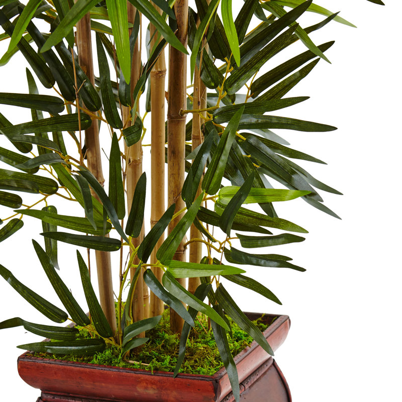 42'' Faux Bamboo Tree in Wood Planter