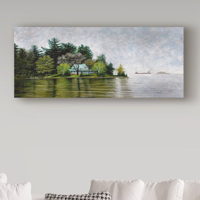 Ezichi 'Serenity' Oil Painting Print on Wrapped Canvas