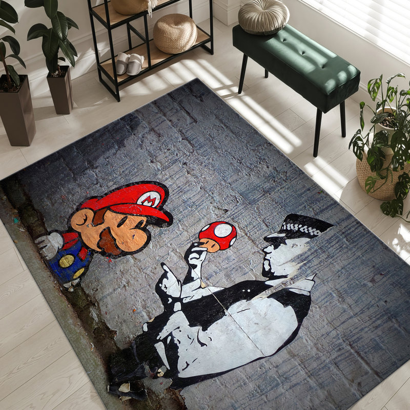 Chic Non-Woven Soft Type Printed Rug with Vibrant Floral Design for an Elegant Touch in Your Living Space