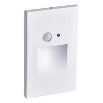  Hardwired White Motion Sensing Vertical Led Stair Light With Motion And Photocell Sensor