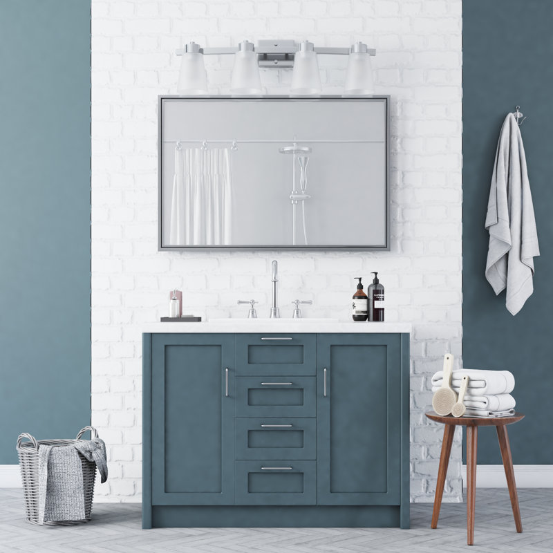 Fairendale Vanity Light, Frosted, Nickel
