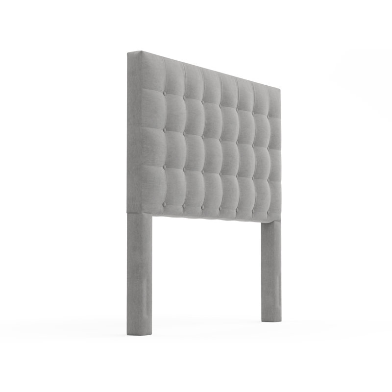 Tête de lit tapissier Salm, Gris, Grand