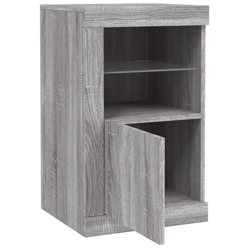 Carisse Iron 1 - Door Standard Accent Cabinet, Grey Sonoma