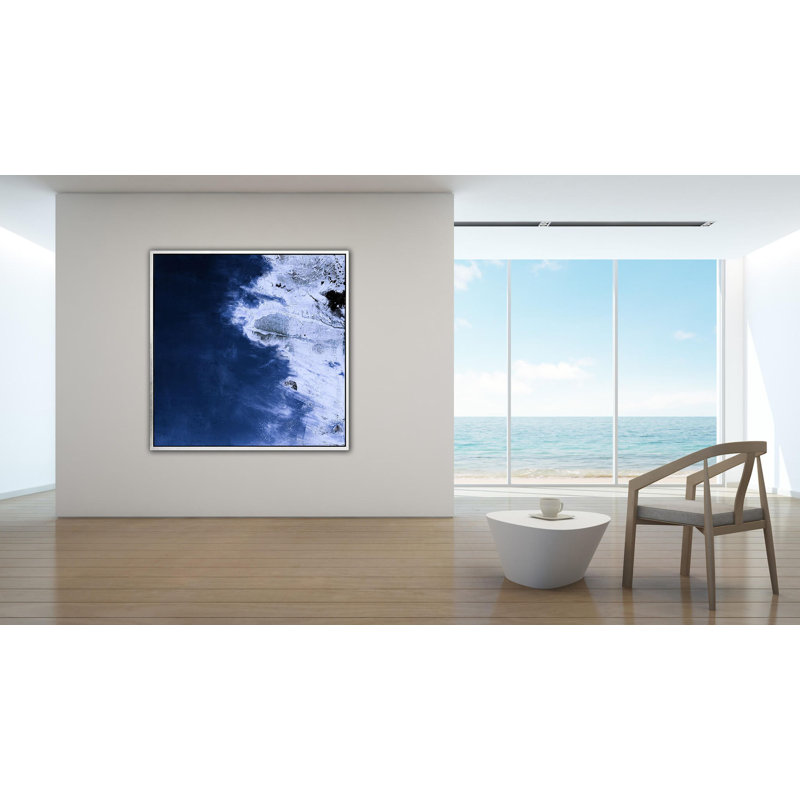 Aerial Contemporary Fine Art, 49.5" H x 49.5" W x 1.75" D, Black Framed Canvas