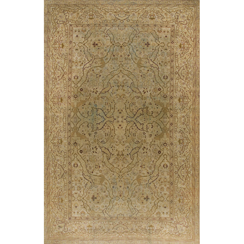 Grand tapis antique noué à motif indien Amritsar
