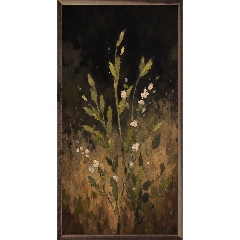 Champ d'herbe avec fleur blanche, H 40 po x l 20 po