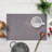 Black Brown PVC Placemats Set of 8 for Christmas Decor with Heat Resistant, Scratch-Proof Table Protection
