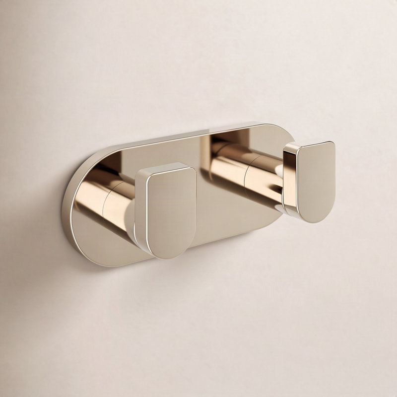 Composed® Wall Mounted Double Robe Hook, Gold