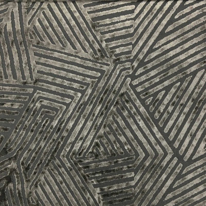 Otis-Aurora Burnout Velvet Fabric, Domino