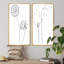 «Black and White Line Flowers I», ensemble de 2 impressions-2044964-2044963