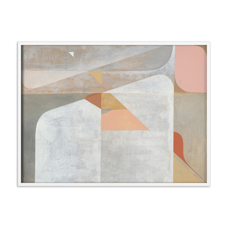 Mon Coeur Est Fort by Greg Gove, White Wood Floater Framed, 44.5" H x 60" W x 2" D
