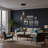 Modern 3-Light Adjustable Cluster Pendant With Oval Metal Frames