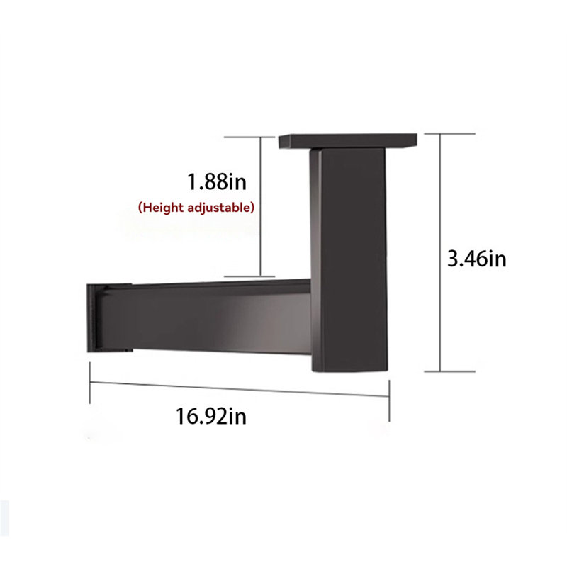 Porte-pantalons avec rails coulissants, H 3,46 po x l 2 po x P 16,92 po