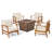 Benton Acacia 4 - Person Patio Conversation Set with Cushions-27718559