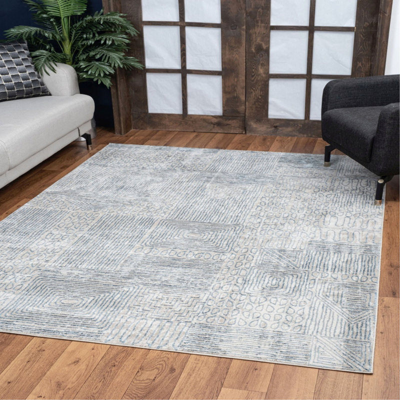 Elegance GC_CNC6009 Blue 5 Ft. 3 In. X 7 Ft. 3 In. Area Rug