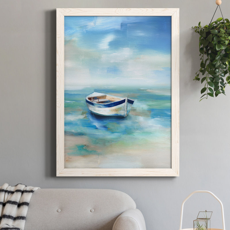 Solitude Shore - Peinture sur toile encadrée, Toile blanche encadrée, H 20 po x l 17 po x P 1 po