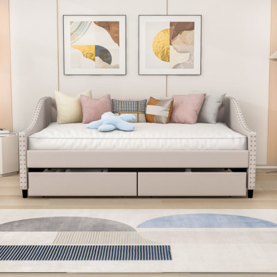 Thorndale Full Size 2 Drawers Upholstered Daybed by Wildon Home