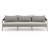 Nida 93'' Wide Teak Patio Sofa with Cushions-1889707180-1889707179