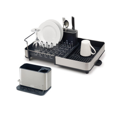 Ensemble de rangement pour égouttoir à vaisselle et surface en acier Joseph Joseph