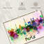 «Paris Skyline Colors» sur impression sur toile-1514945175