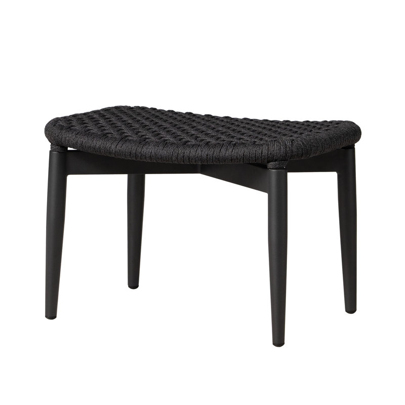 Ottoman, Dark Gray, Matte Charcoal