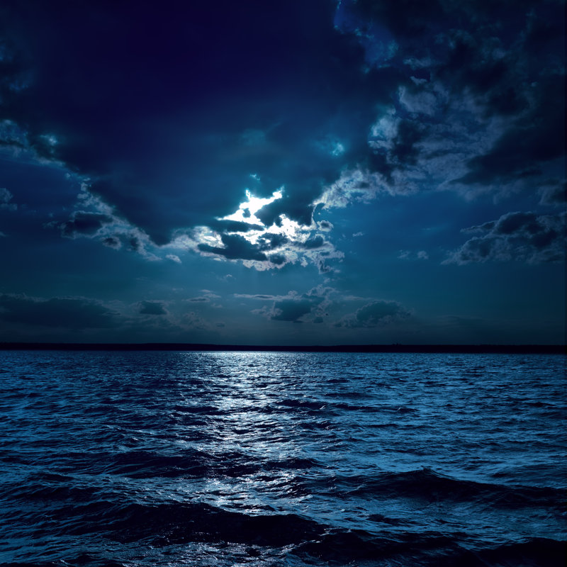 Ocean View At Night by Mycola - Wrapped Canvas Print, 76cm H x 76cm W x 3.8cm D