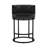 26"Sculptural Swivel Counter Stool Modern Barrel-Back With Cylindrical Metal Frame-1837159318