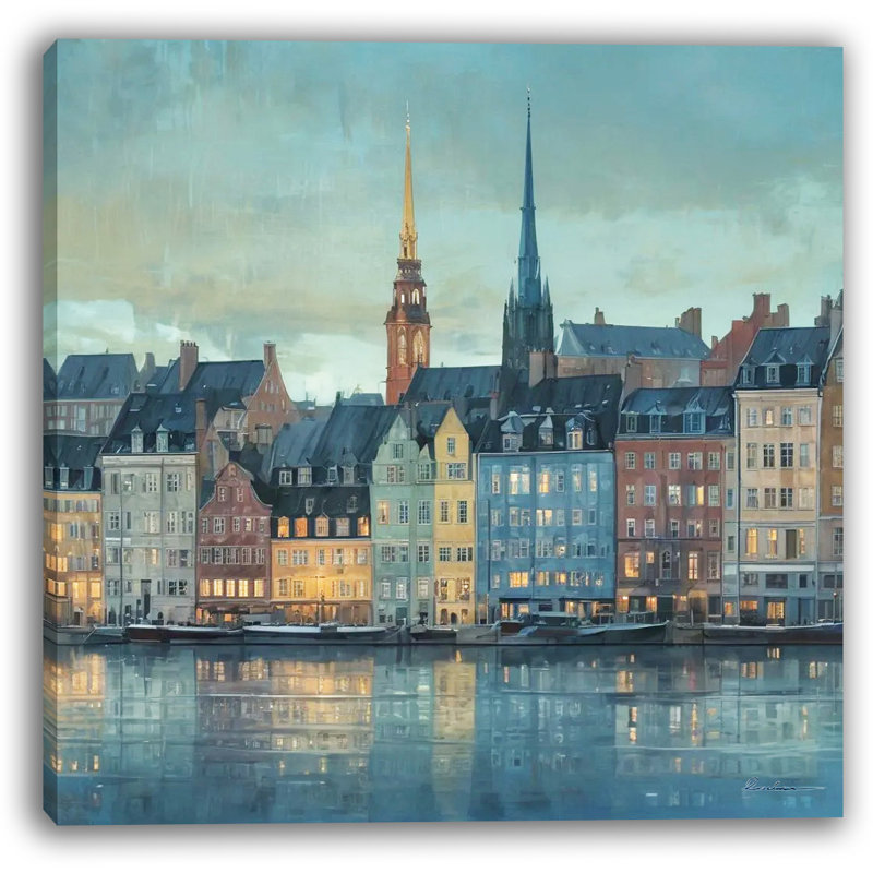 Art mural nordique Serenity Cityscape, H 20 po x l 20 po x P 1,5 po