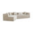 Boneless 127.5" Sofa With Deep Seat,No Assembly Needed