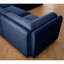 Élégant 2 pièces en chenille bleue avec rangement caché, ergonomique pour une expérience relaxante-696242835