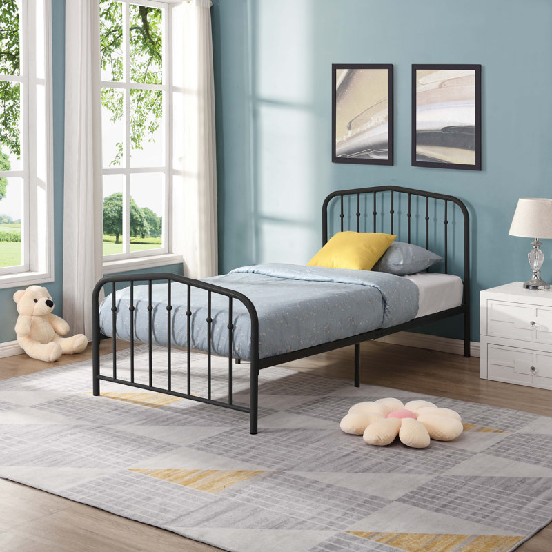 Lindsey Metal Open-Frame Bed, Queen, Black