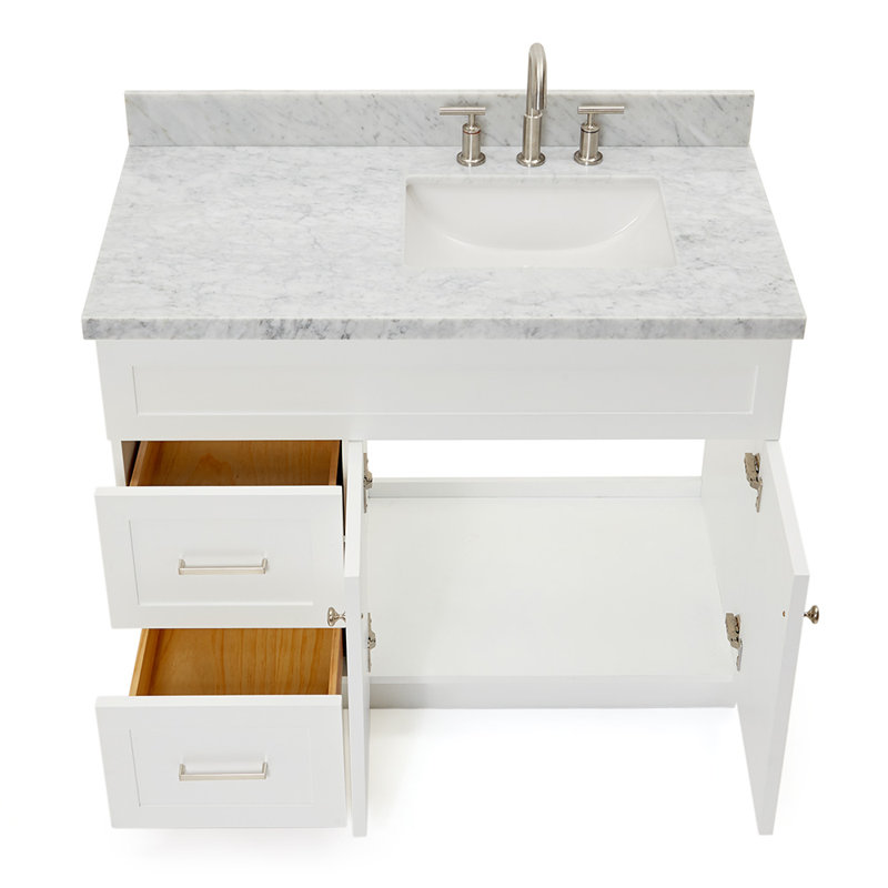 Ensemble de meuble-lavabo simple 43 po Hamlet, Blanc