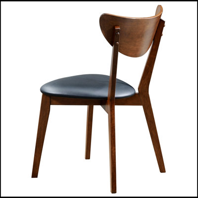 Linnea Dark Walnut 5-Piece Dining Set with Spacious Table and Comfortable Chairs, Perfect for Family Gatherings and Entertaining Guests.
