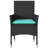  Patio Chairs With Cushions 2 Pcs Black Poly Rattan-1711995085