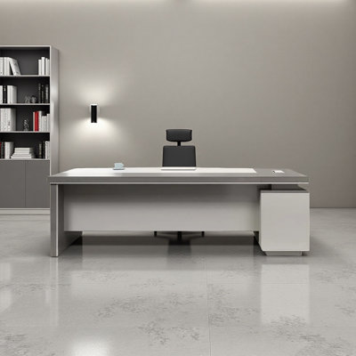 Modern desk with lockers with side cabinets
