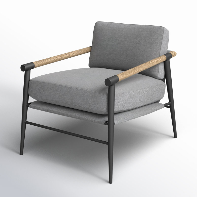 Fauteuil en polyester 32,25 po de largeur, Gris