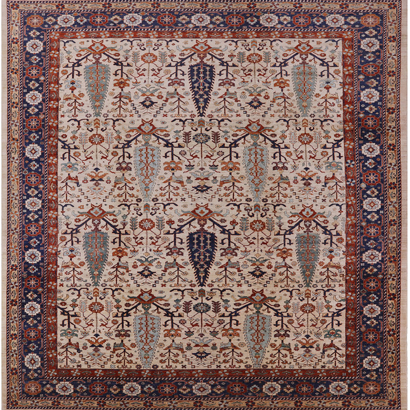 Tapis brun Beula, Carré 6 pi