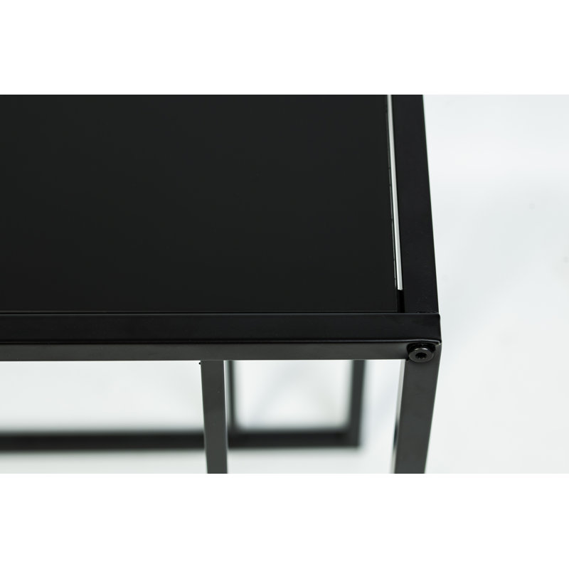 Harjeevan Glass Top C Table End Table