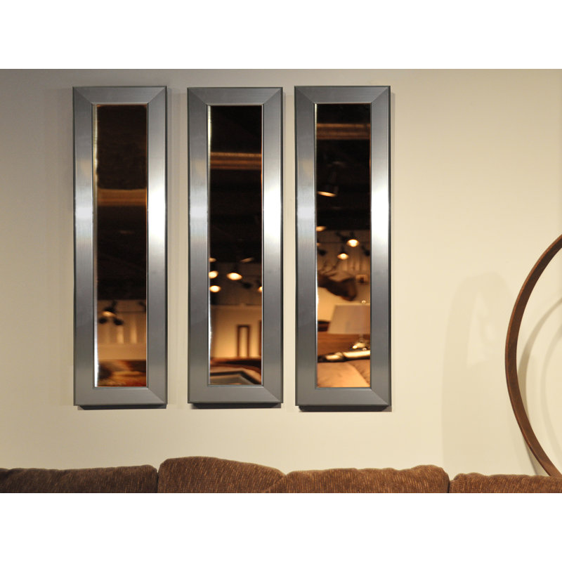 Hobson Flat Wall Mirror, 14" H x 28" W, 3