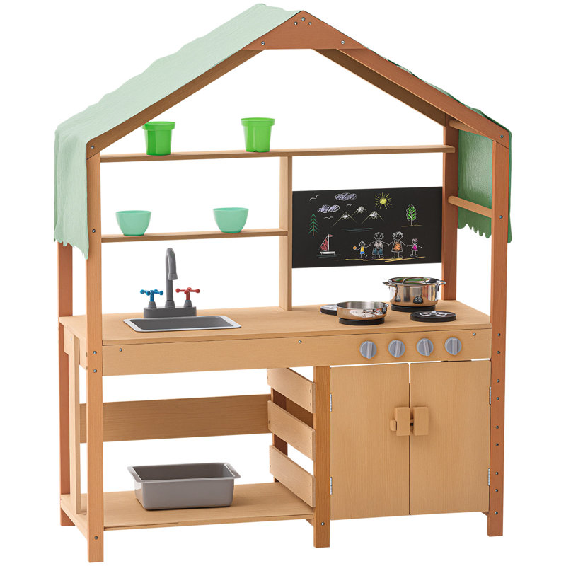 Cuisine de boue d'extérieur en bois avec auvent, évier et accessoires Magnolia