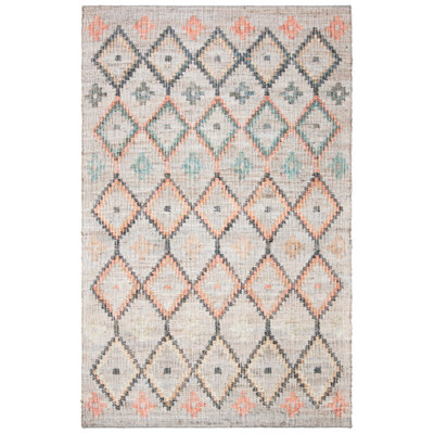 Janet Hand Loomed Jute, Cotton Geometric Rug